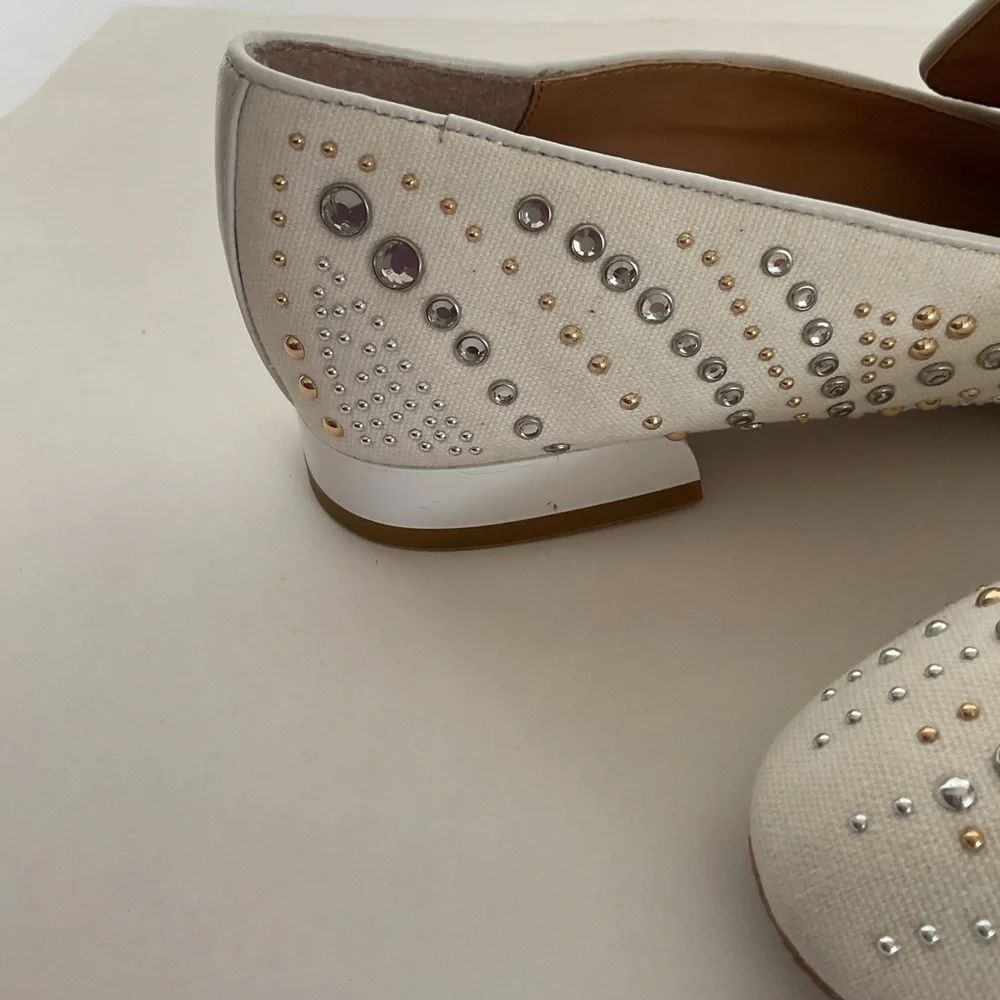 Donald J. PLINER New Leather Studded Loafers size 8 - Picture 16 of 16